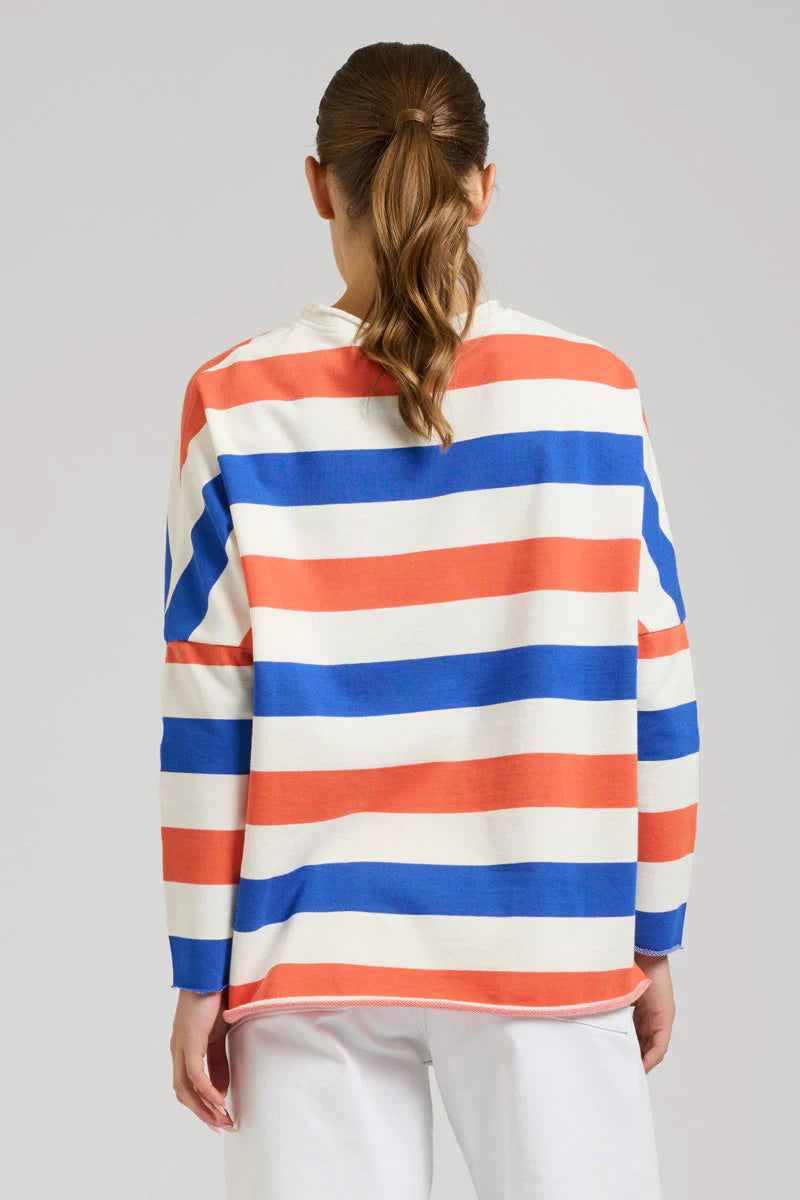 Raw Sweatshirt - Royal Blue/Orange