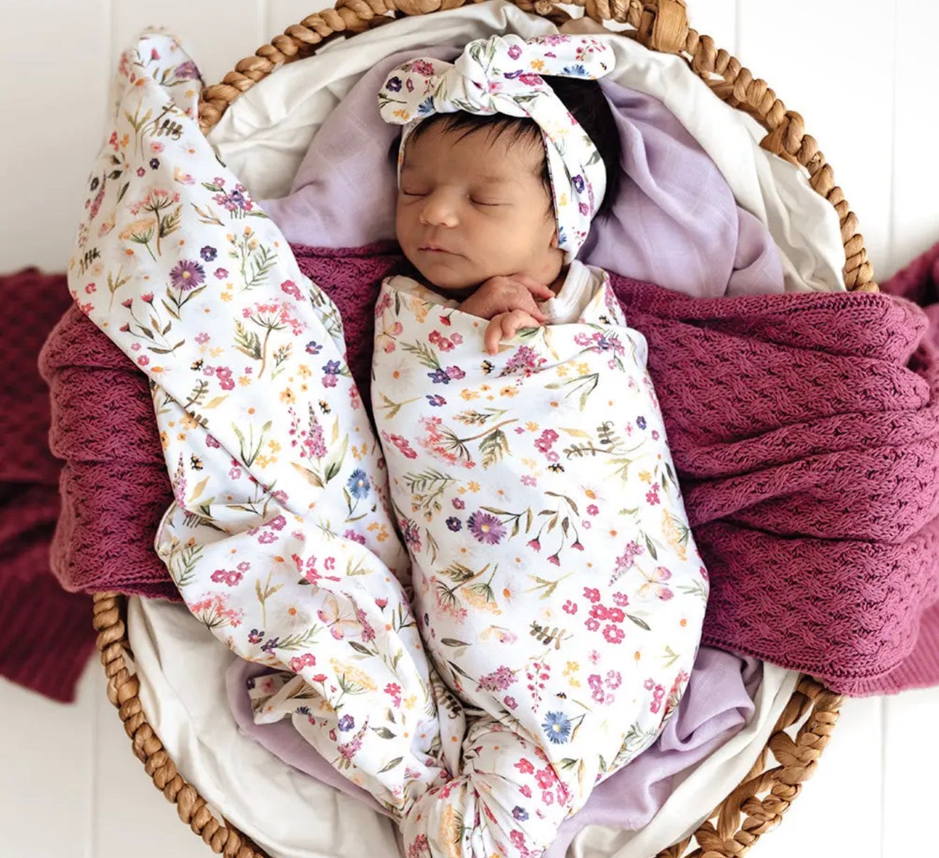 Gracie Jersey Wrap & Top Knot Set