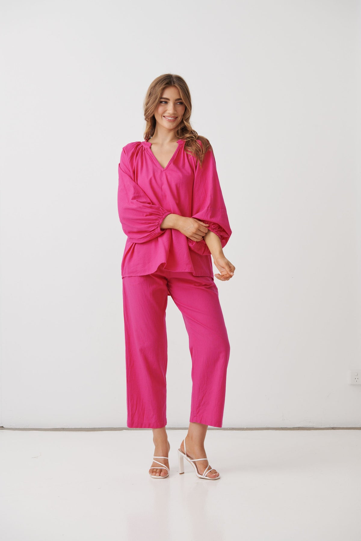 Holmes & Fallon Hot Pink Blouse
