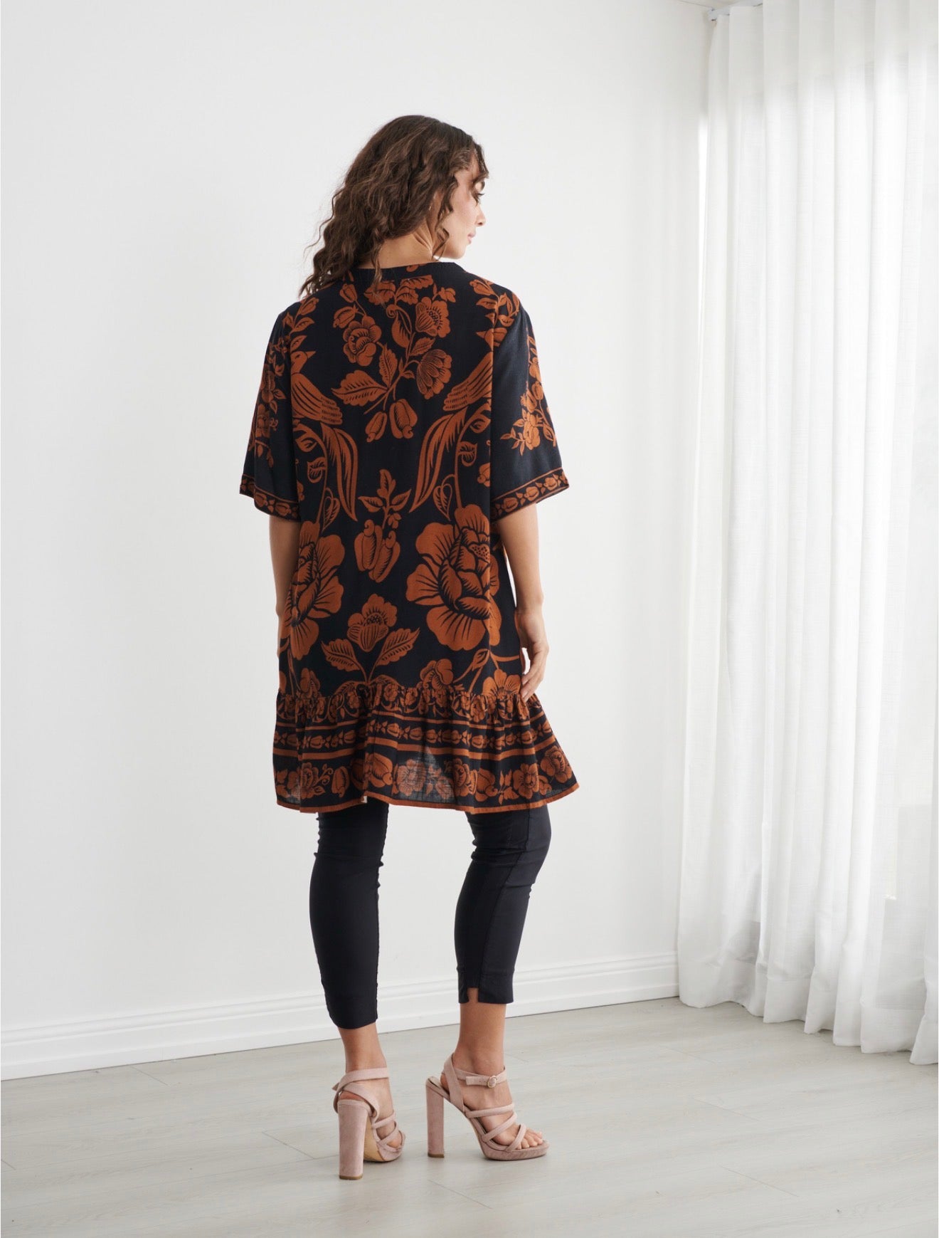 Caju Drop Waist Printed Dress