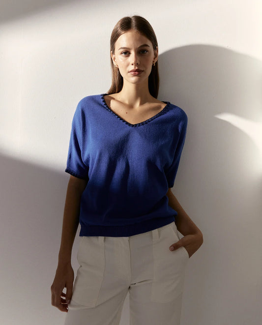 Paz Torras - Cobalt Knit Tshirt