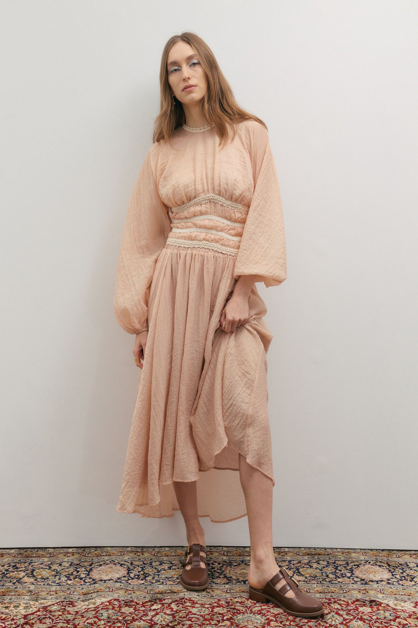 Poetic Dreams Maxi Skirt- Peach Pearl
