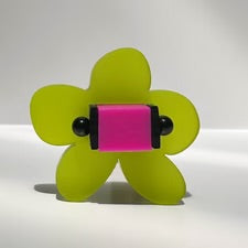 Frank Ideas Flower Ring- Lime/Pink
