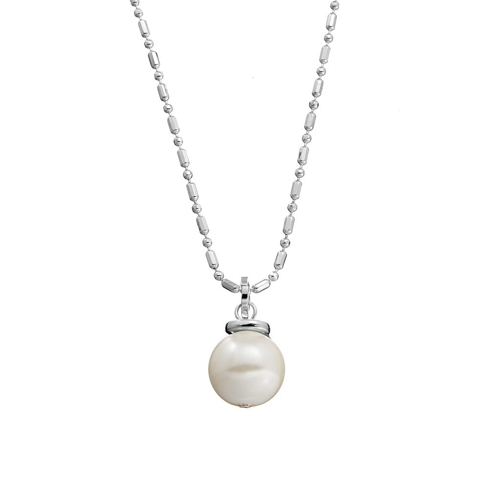 Allure Pearl Necklace - Silver