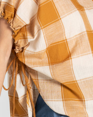 Iris Top - Ginger Check