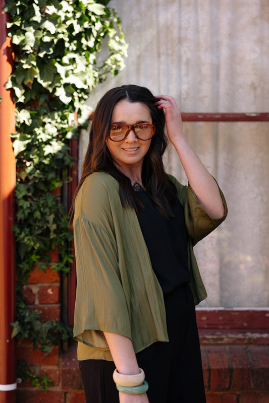 Paz Torras - Khaki Chaqueta Blazer