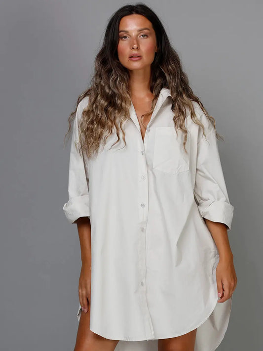 Sixty Days Boyfriend Shirt- White