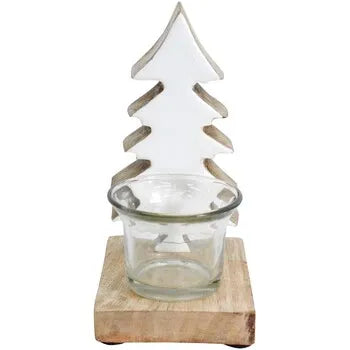 Tree Tealight Holder - White