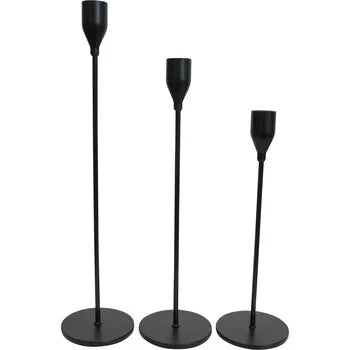 Lavida Set of 3 Candleholders - Black