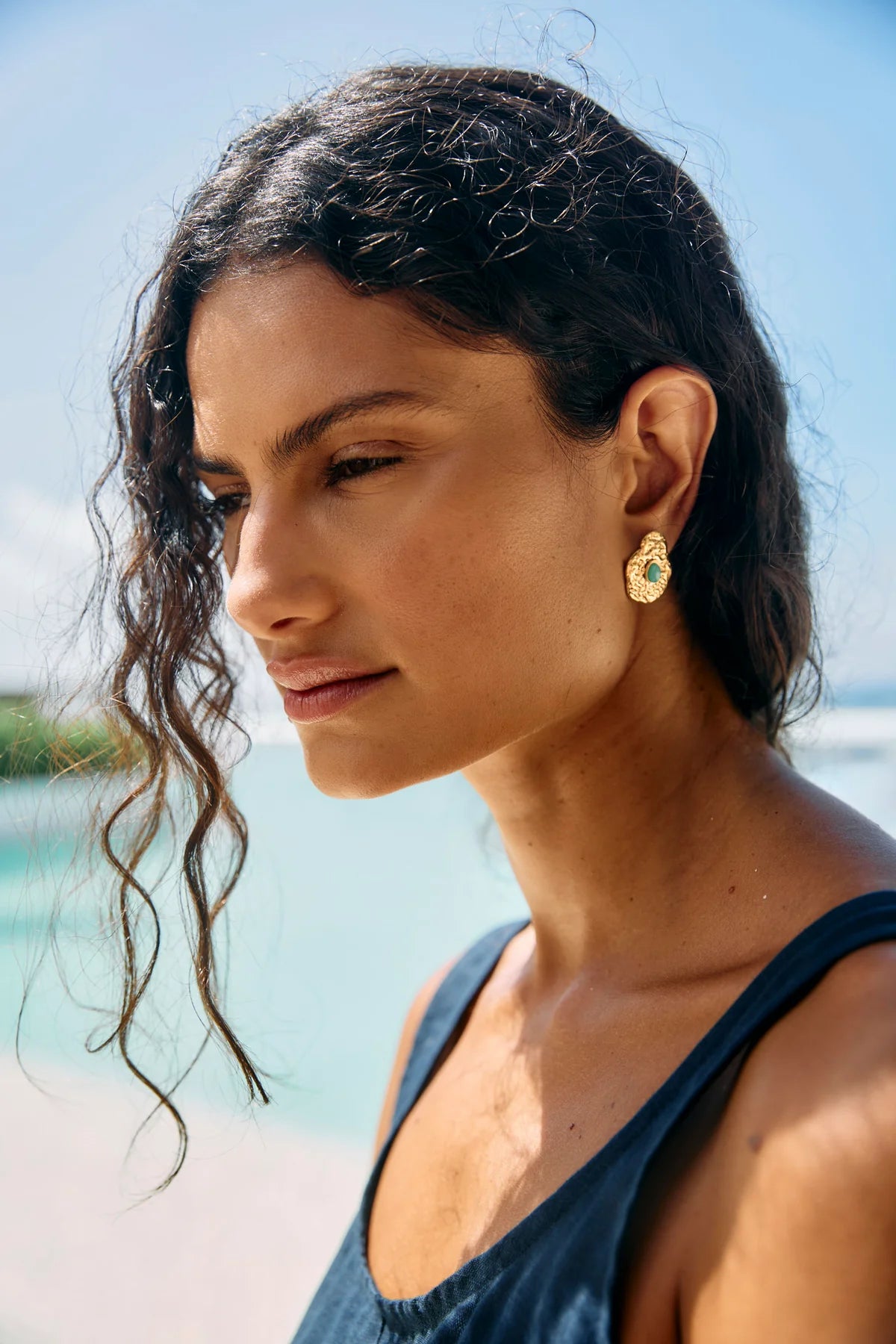 Paloma Earring - Green Drop