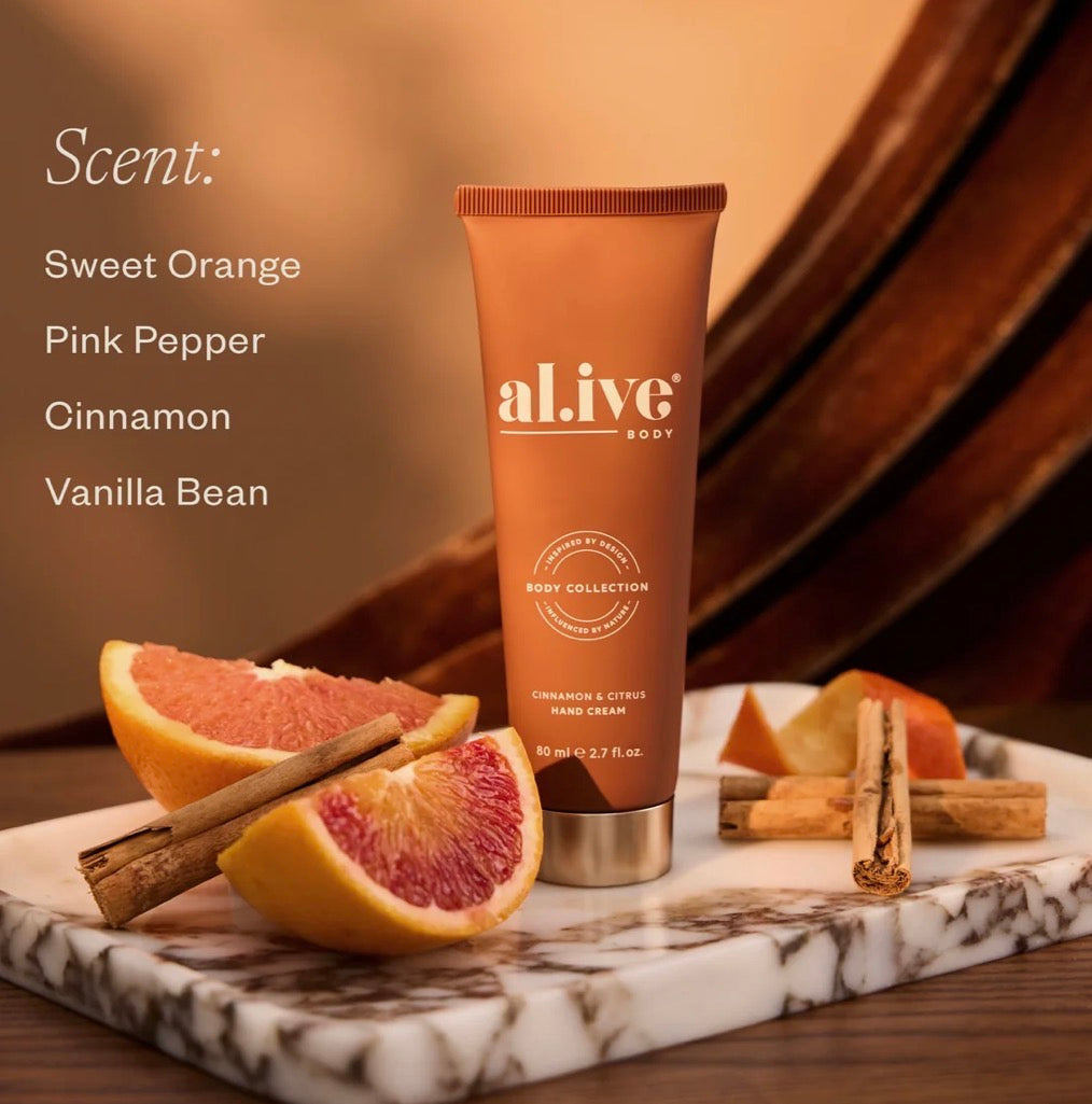 Alive Body Hand Cream Cracker - Cinnamon & Citrus