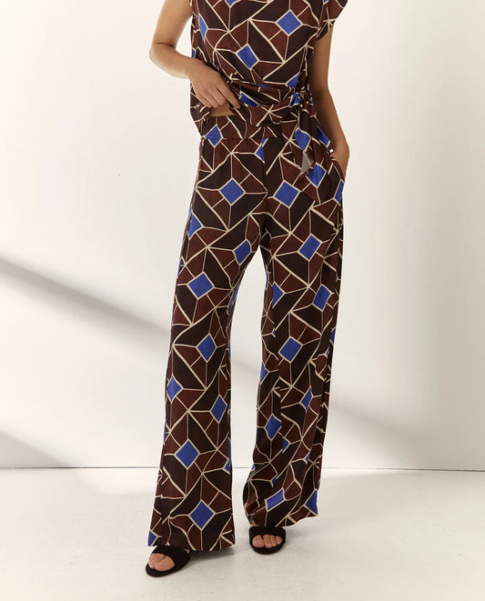 Paz Torras - Elastic Waist Printed Trouser