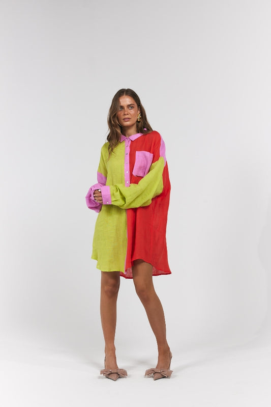 La Bohème Girls Clyde Shirt Candy Stripe