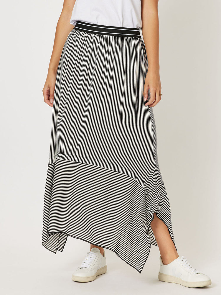 Chloe Stripe Skirt - Black/White