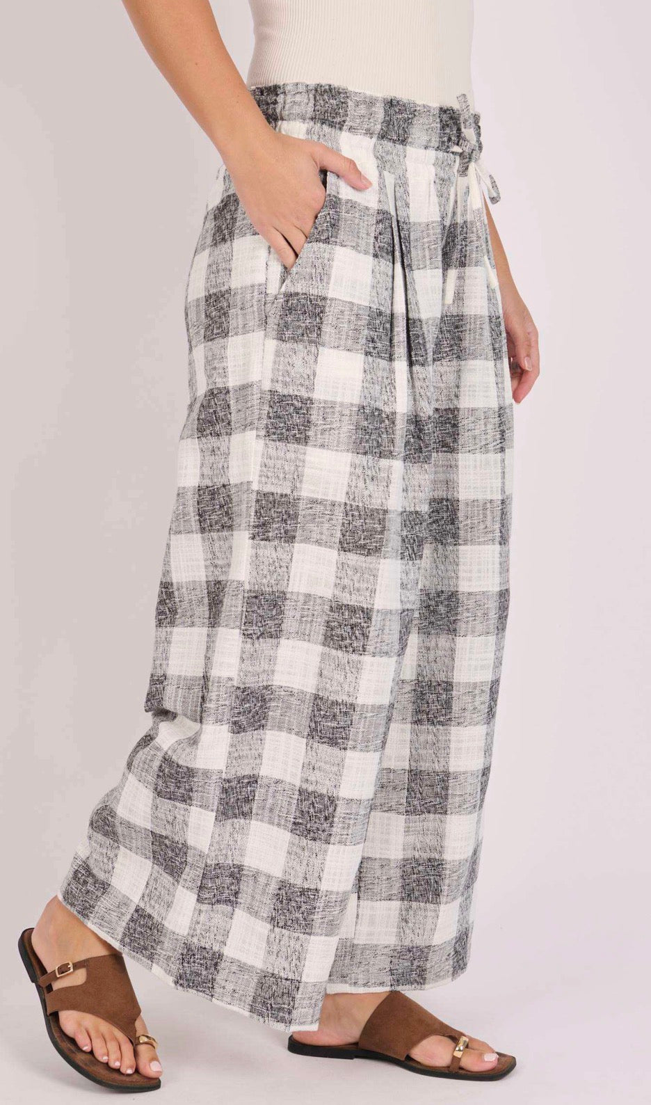 Pleated Culotte - Gingham
