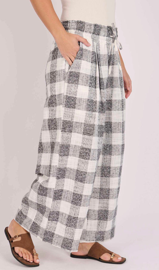 Pleated Culotte - Gingham