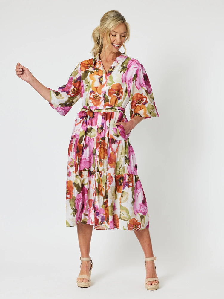 
            
                Load image into Gallery viewer, Maui Floral Dress - Berry
            
        