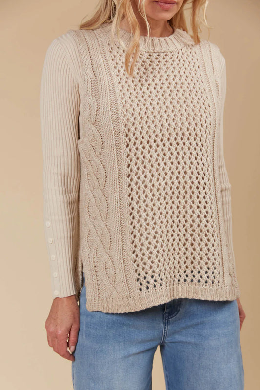 Luna Knit Vest- Canvas