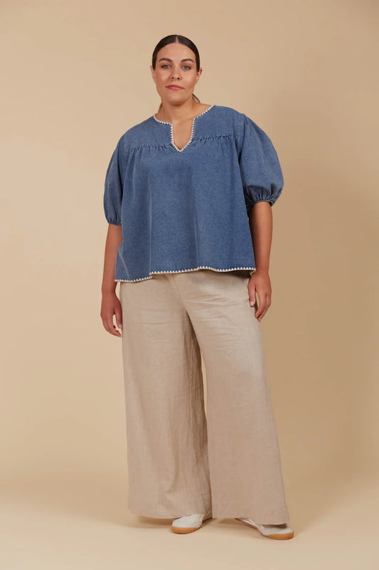 Freya Top- Denim