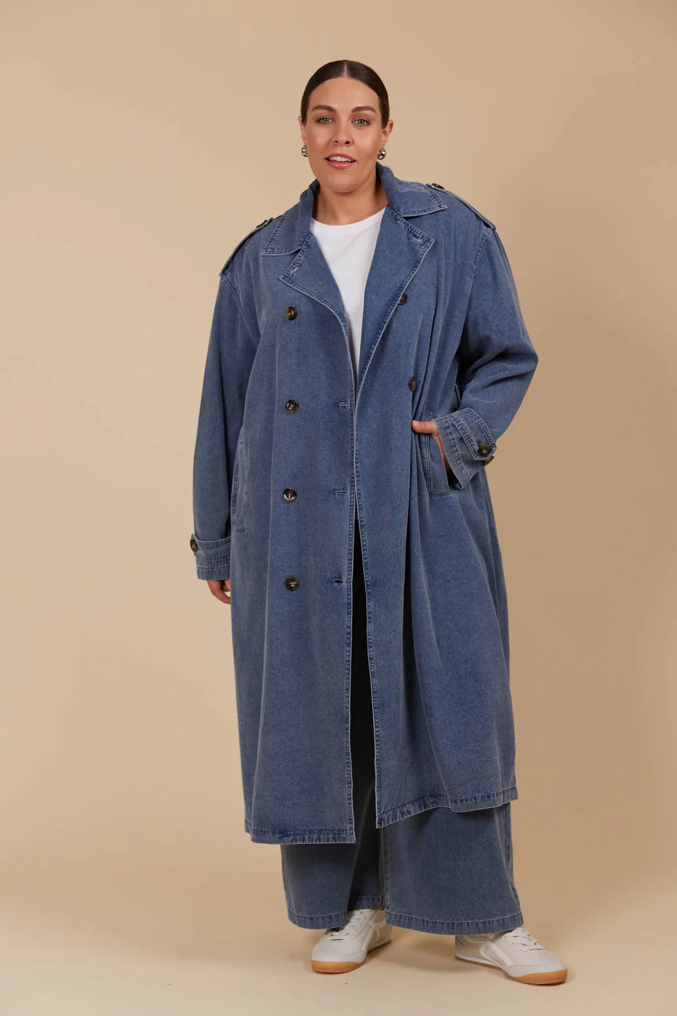 Freya Denim Trench Coat