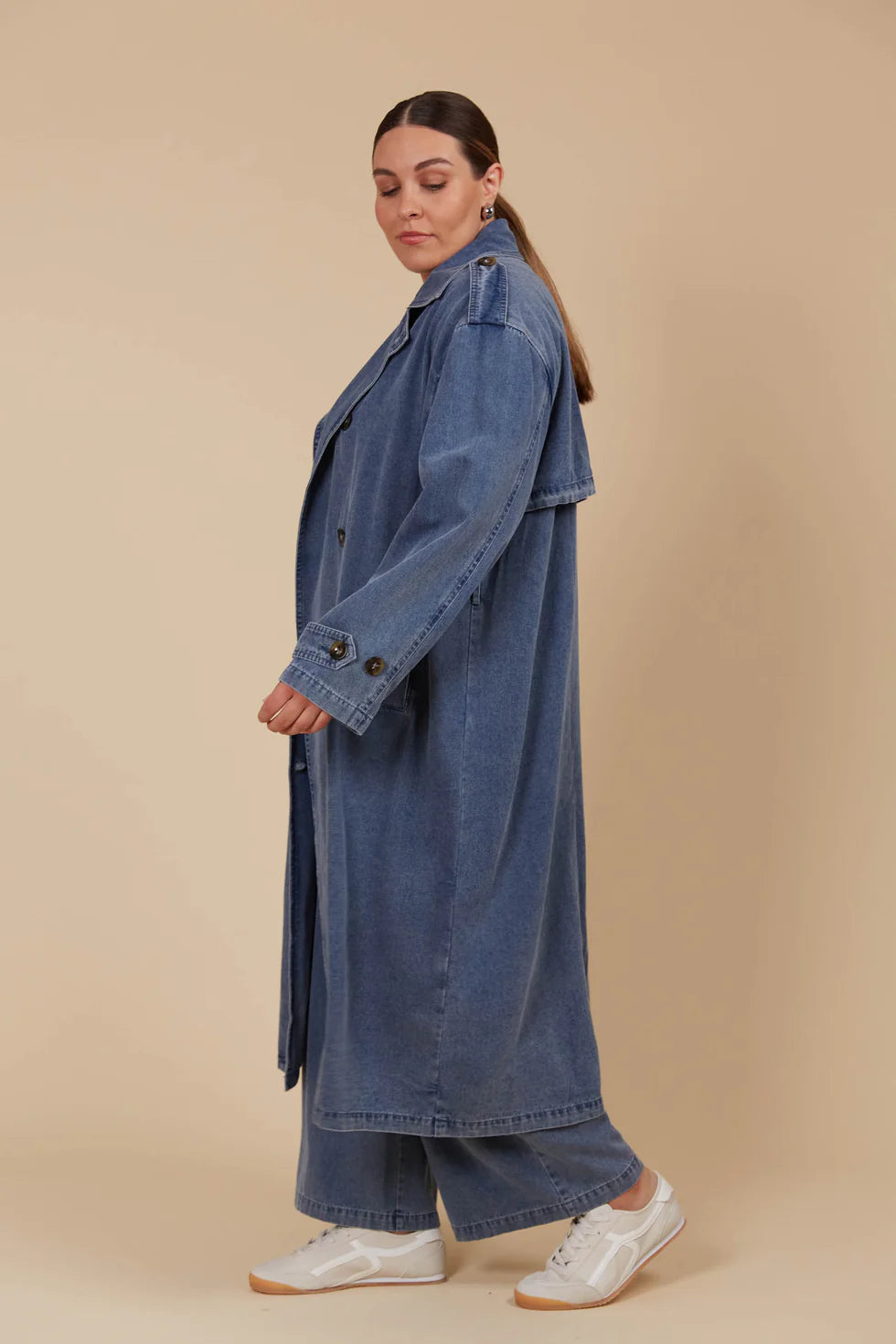 Freya Denim Trench Coat
