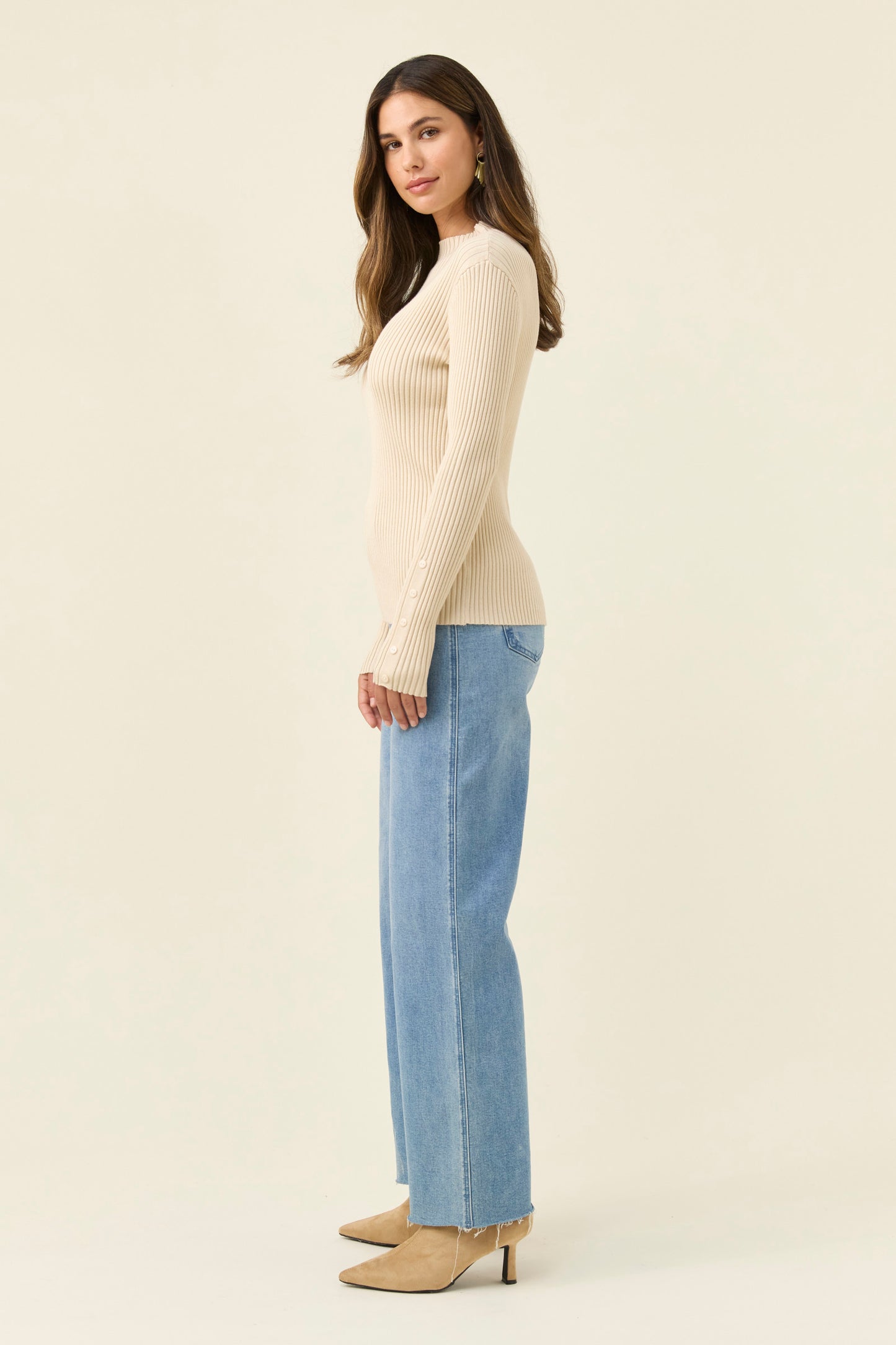 Juno Knit Top - Canvas