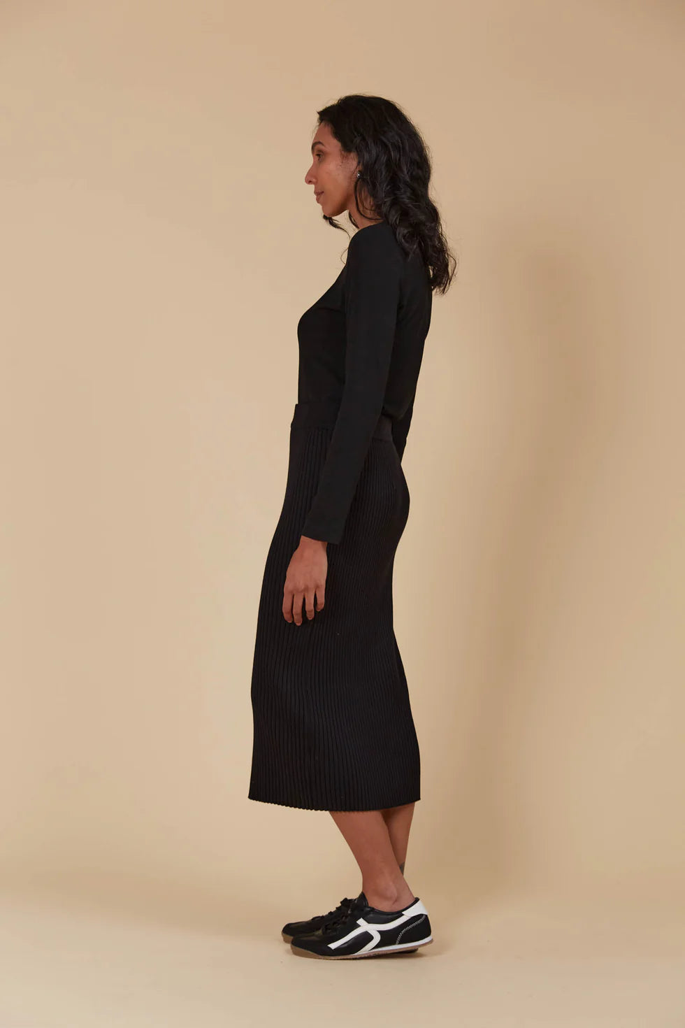 Juno Knit Skirt- Onyx