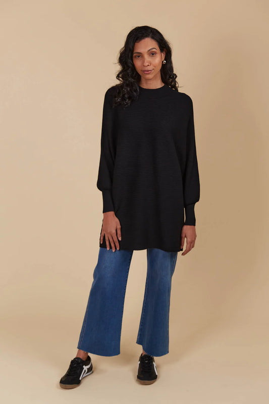 Juno Relaxed Jumper Onyx- One Size