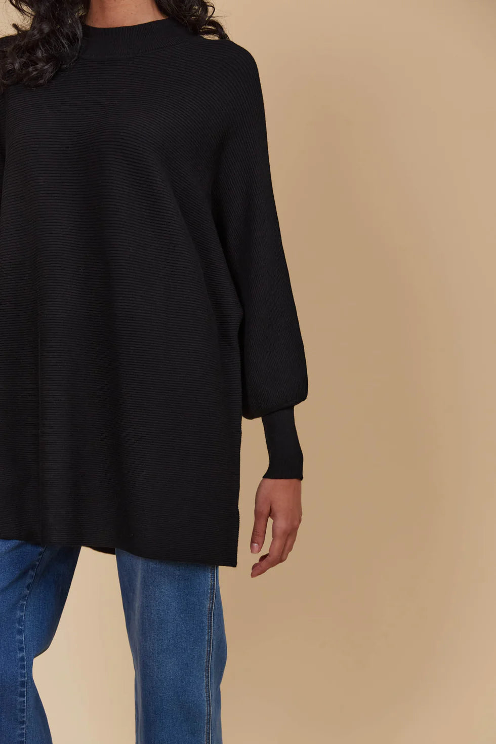 Juno Relaxed Jumper Onyx- One Size