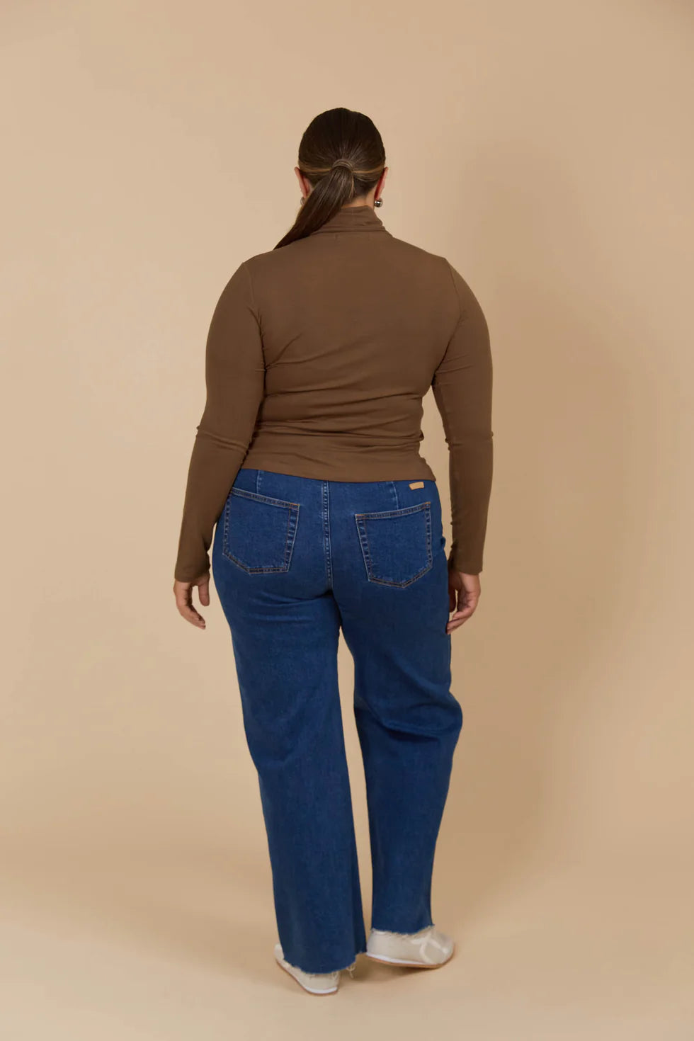 Naria Roll Neck Top- Toffee