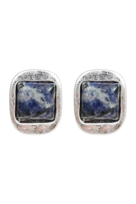Selene Earring- Square Stone