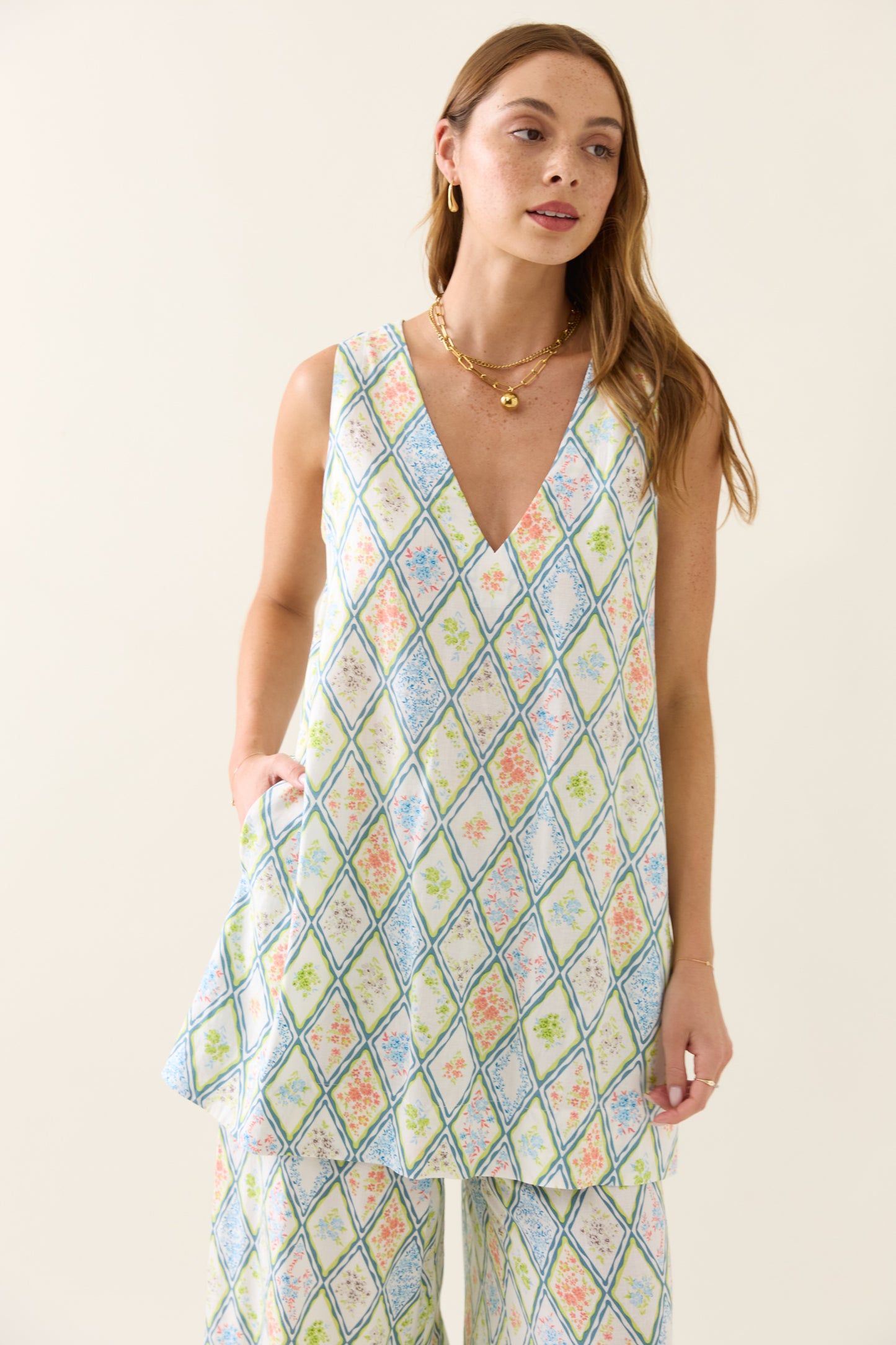 Ingrid Reversible Tunic- Tile