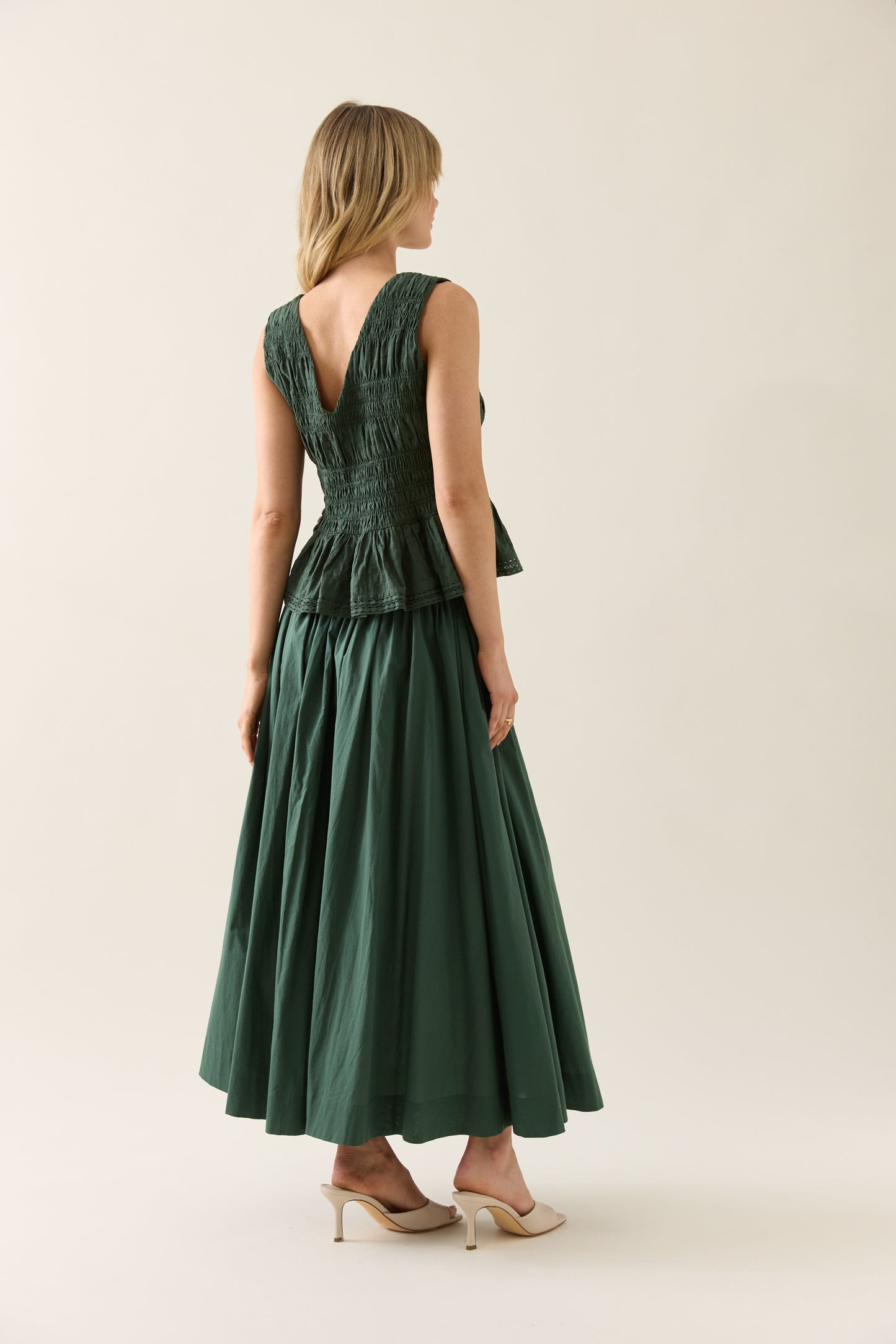 Esther Shirred Tank- Myrtle