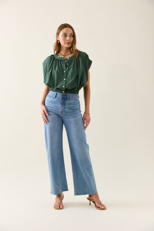 Aurora Reversible Crop Top - Myrtle