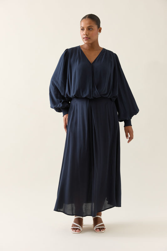 Oline Pleat Skirt - Navy