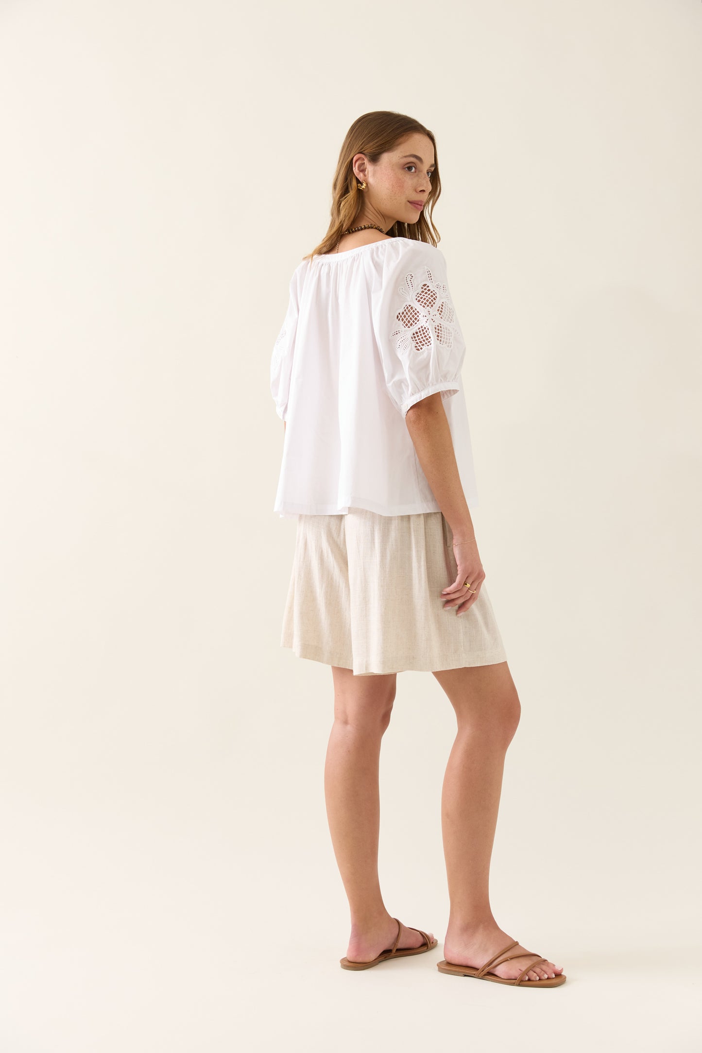 Nilsa Button Top - Lotus