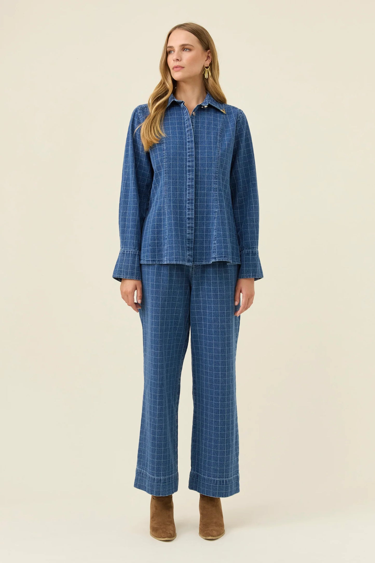Sloane Denim Shirt - Check