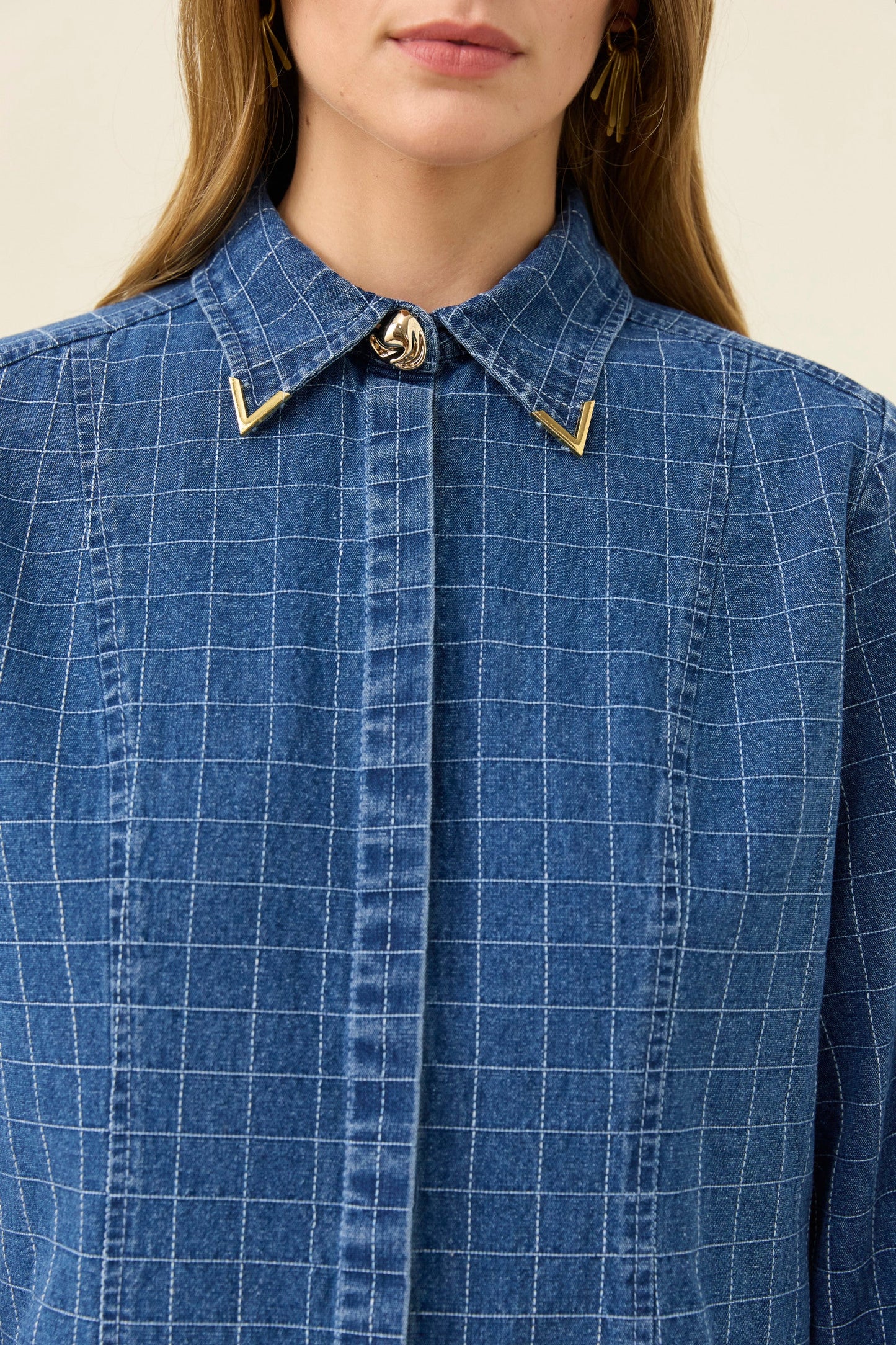 Sloane Denim Shirt - Check