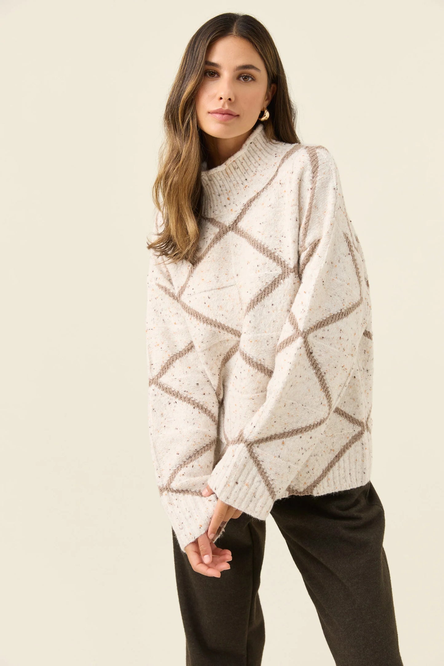 Mckenna Diamond Jumper - Ivory