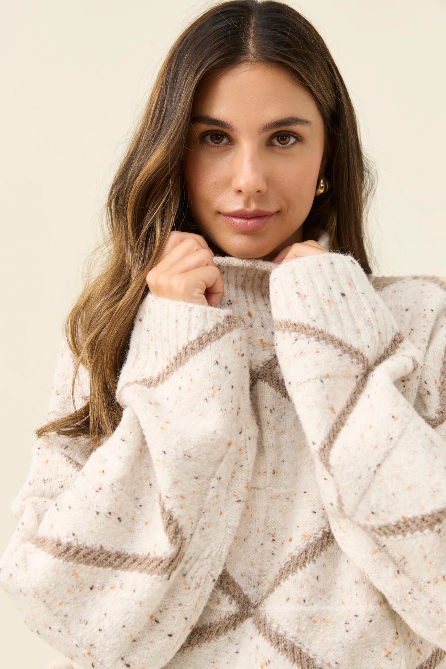 Mckenna Diamond Jumper - Ivory