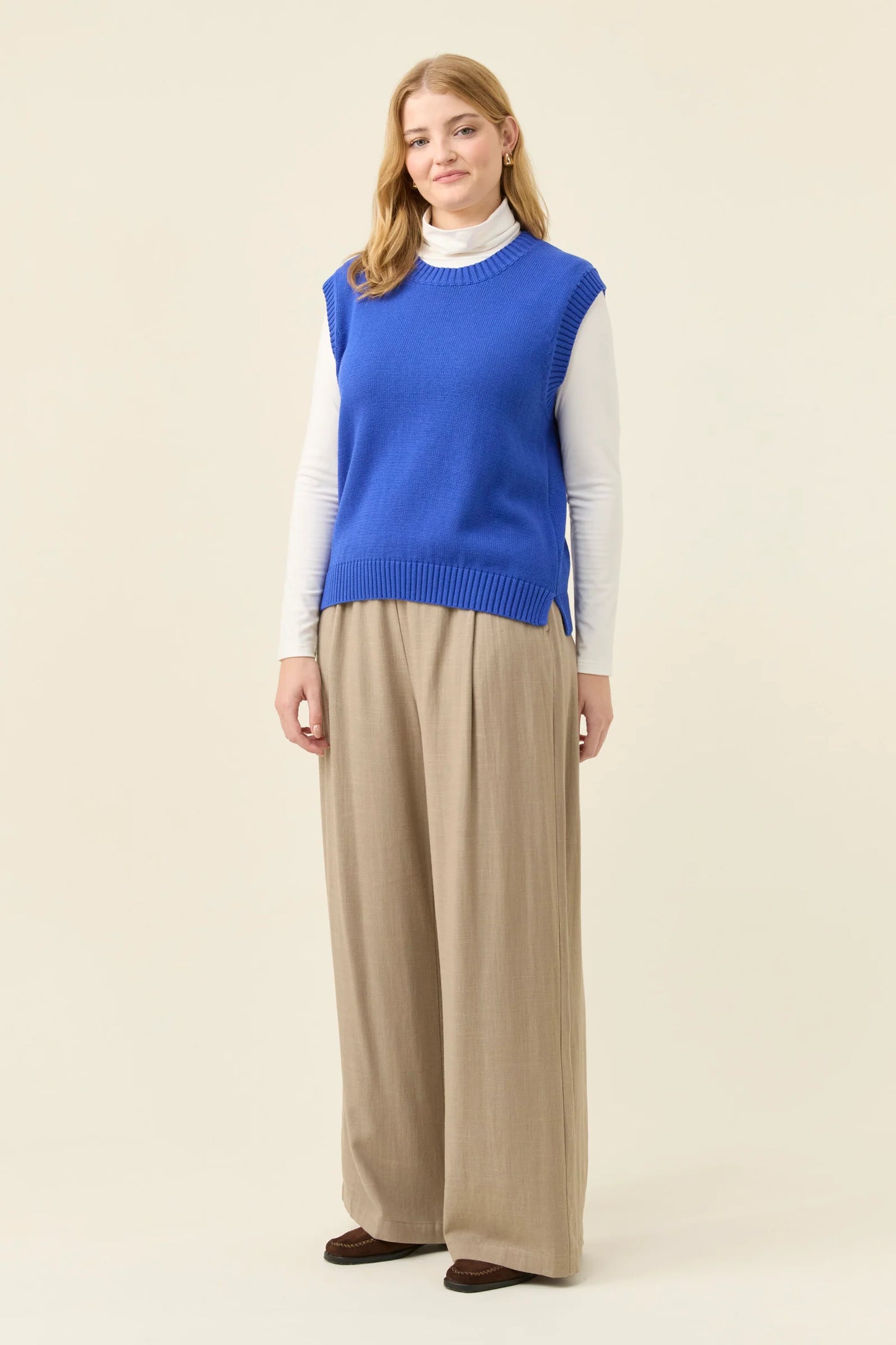 Darby Knit Vest - Cobalt