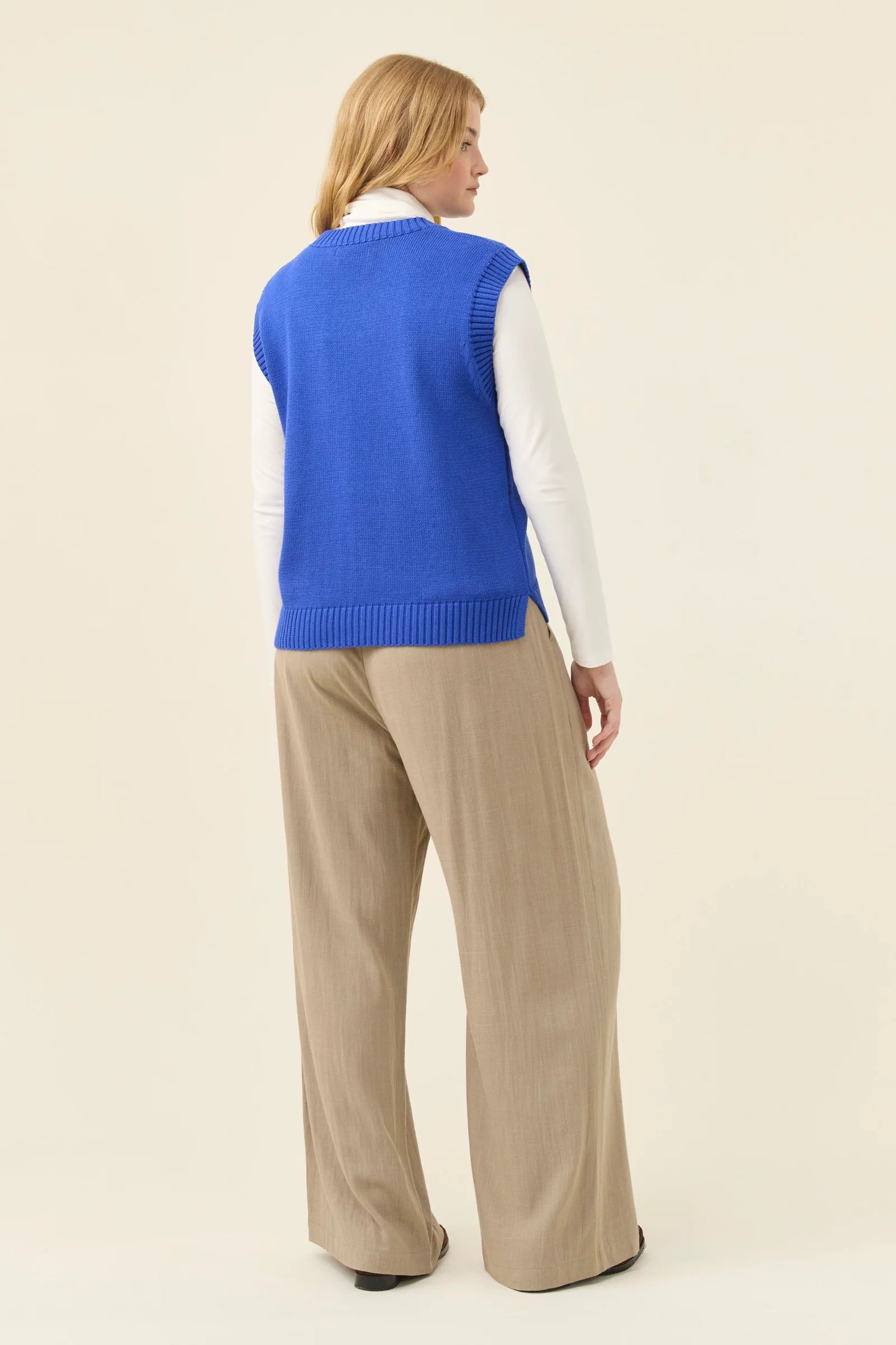 Darby Knit Vest - Cobalt