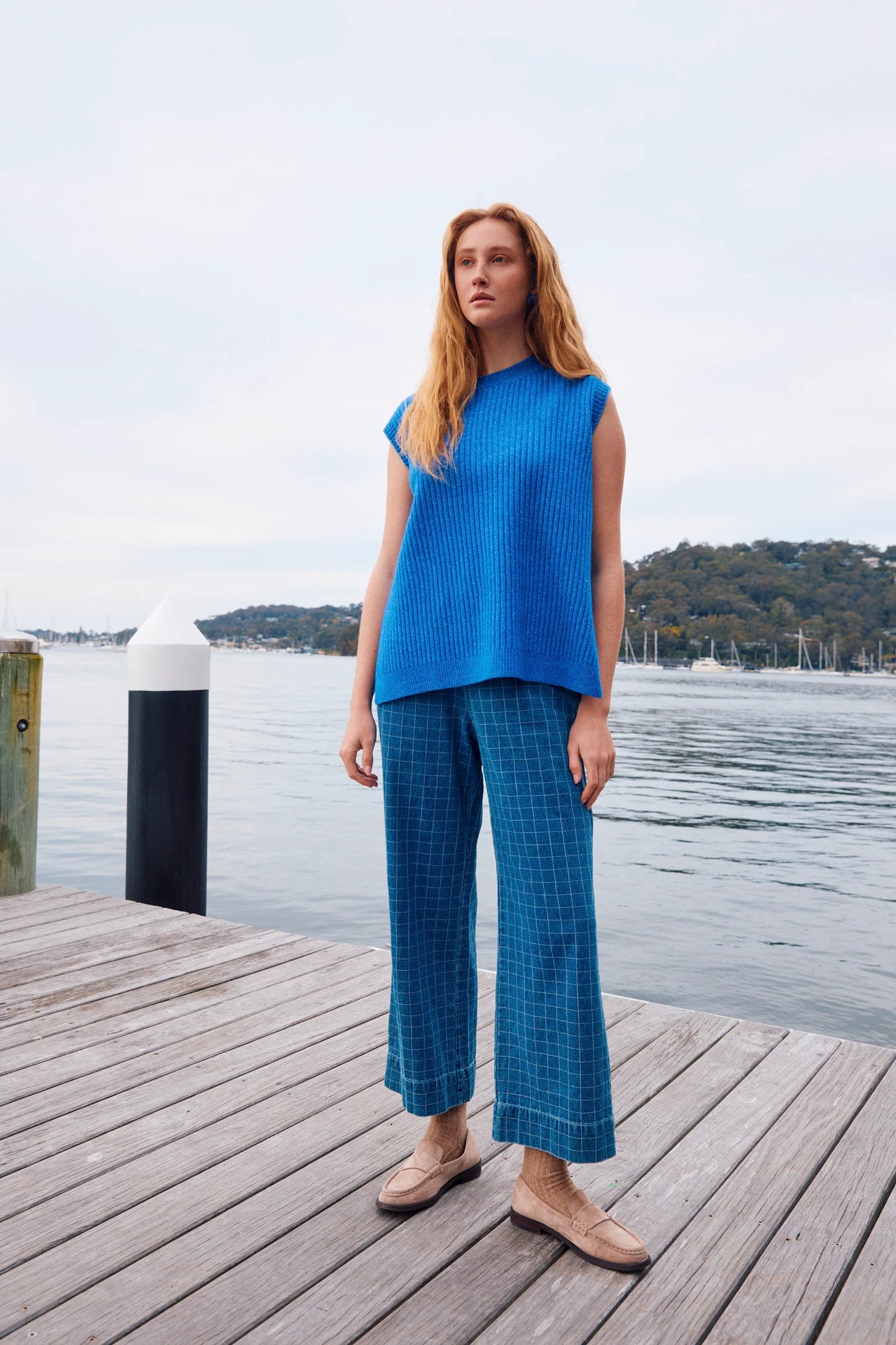 Sloane Denim Pant - Check