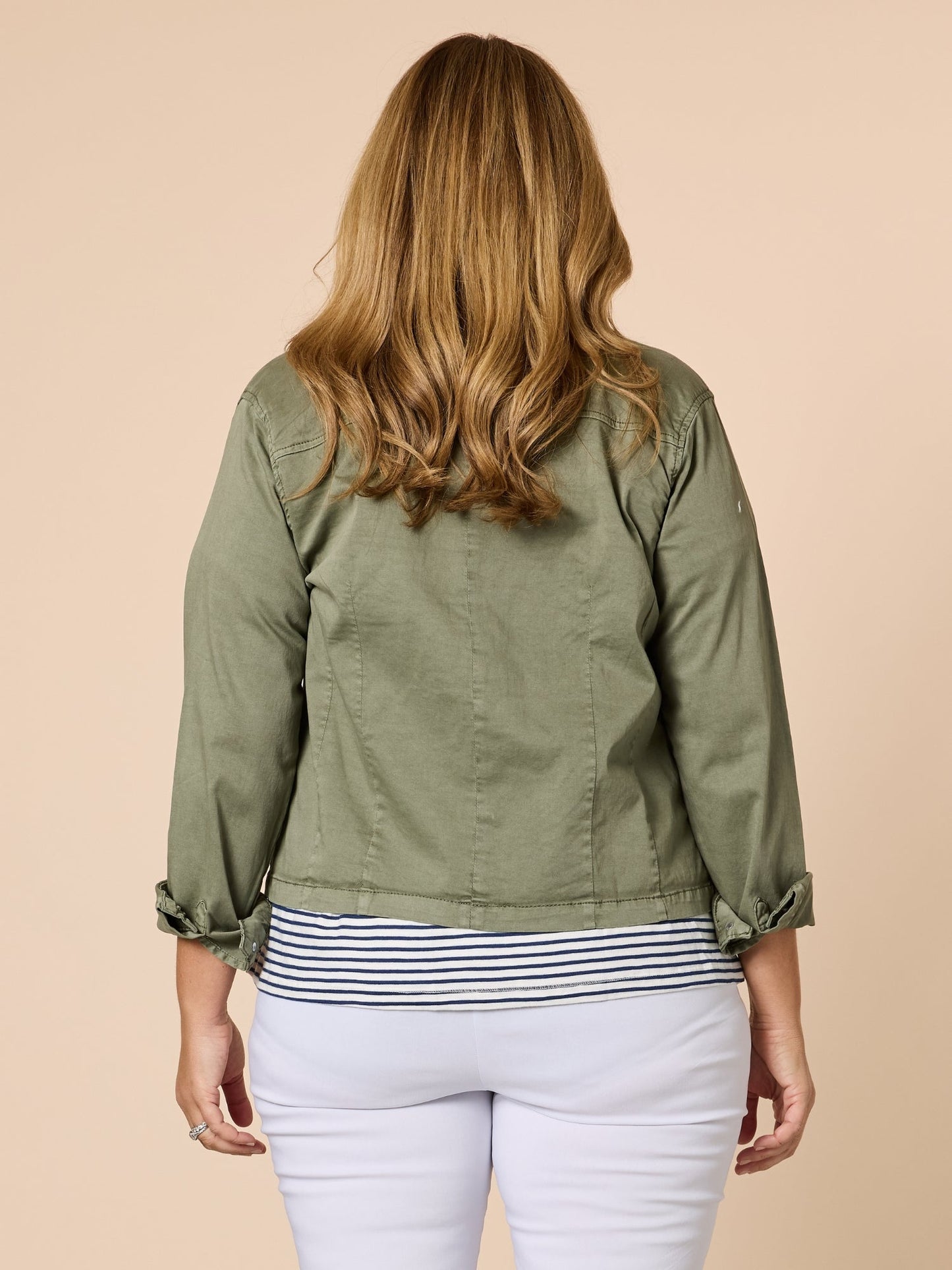 Retro Denim Jacket- Washed Khaki