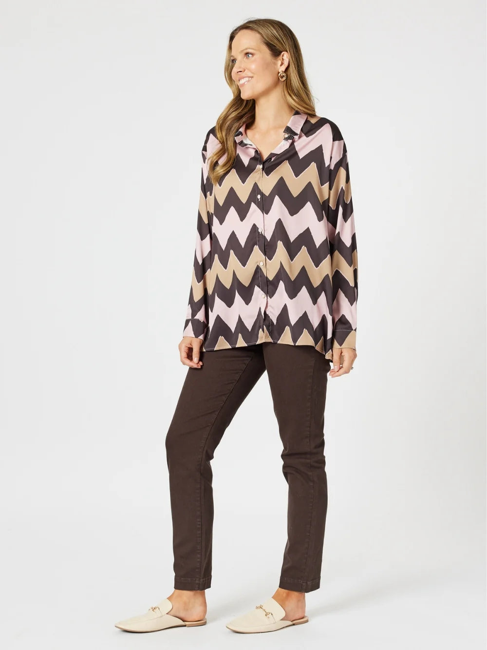 Chevron Shirt - Blush/Multi