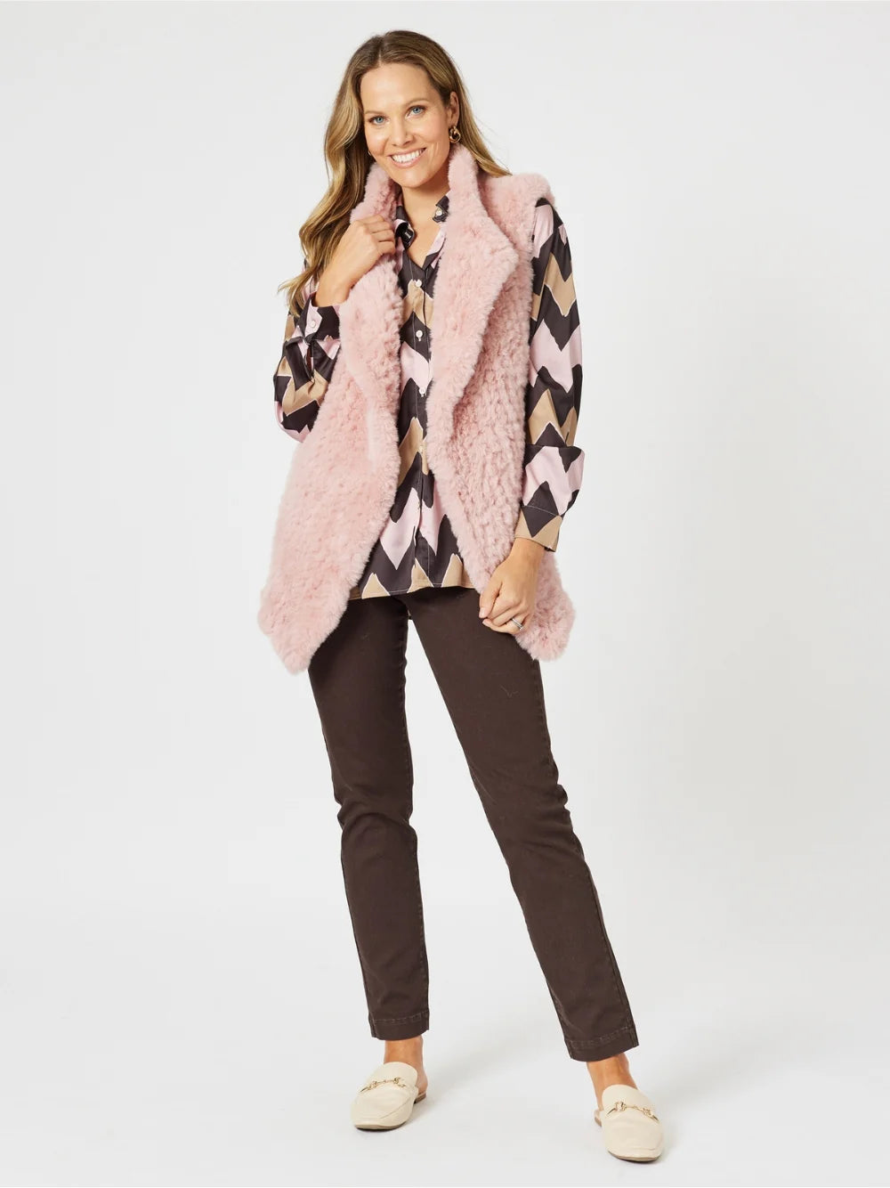 Chevron Shirt - Blush/Multi