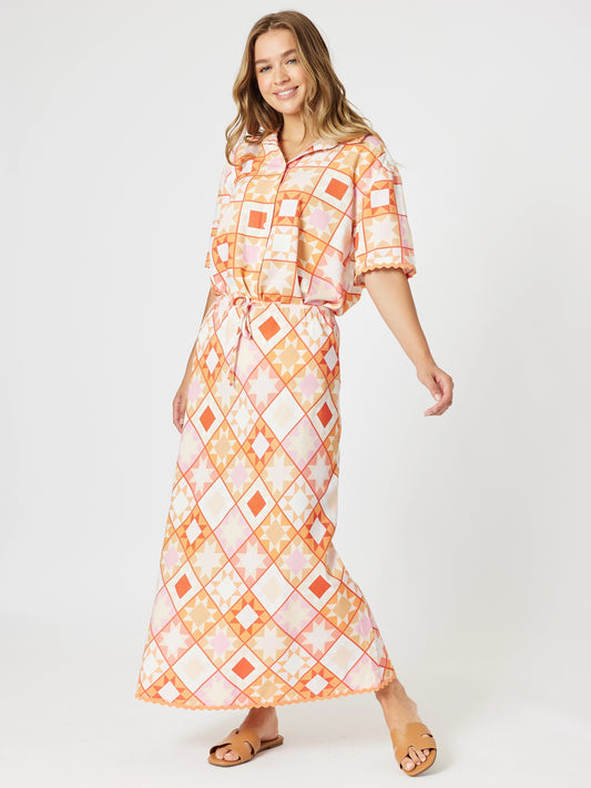 Corfu Print Skirt