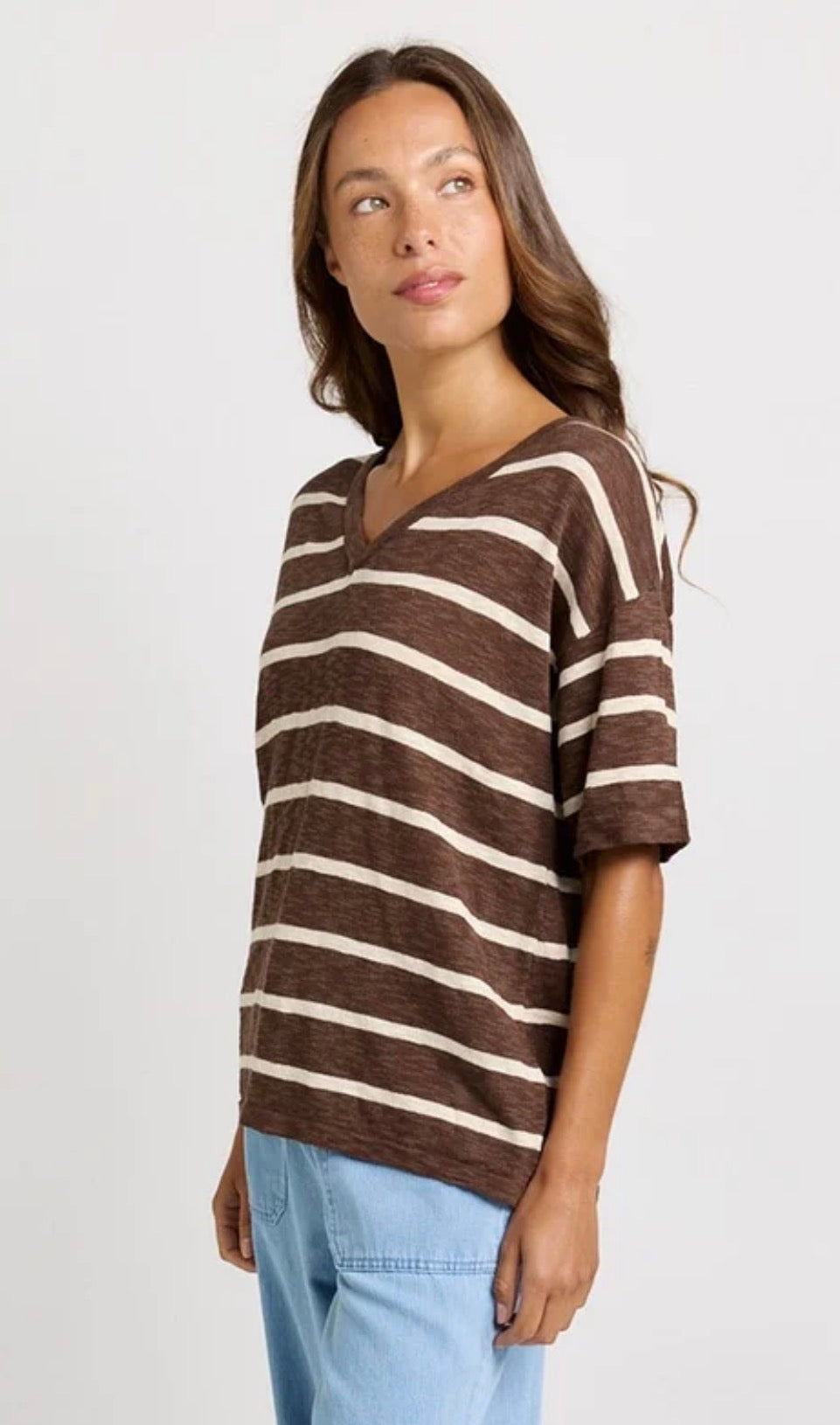 Aries Vneck Top - Choc