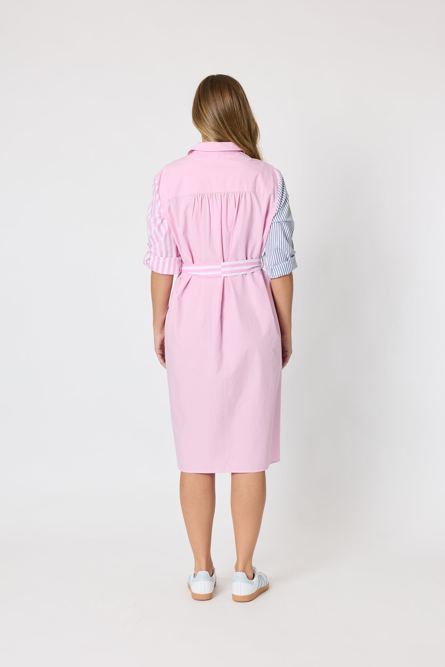 Miramar Stripe Dress - Lipstick