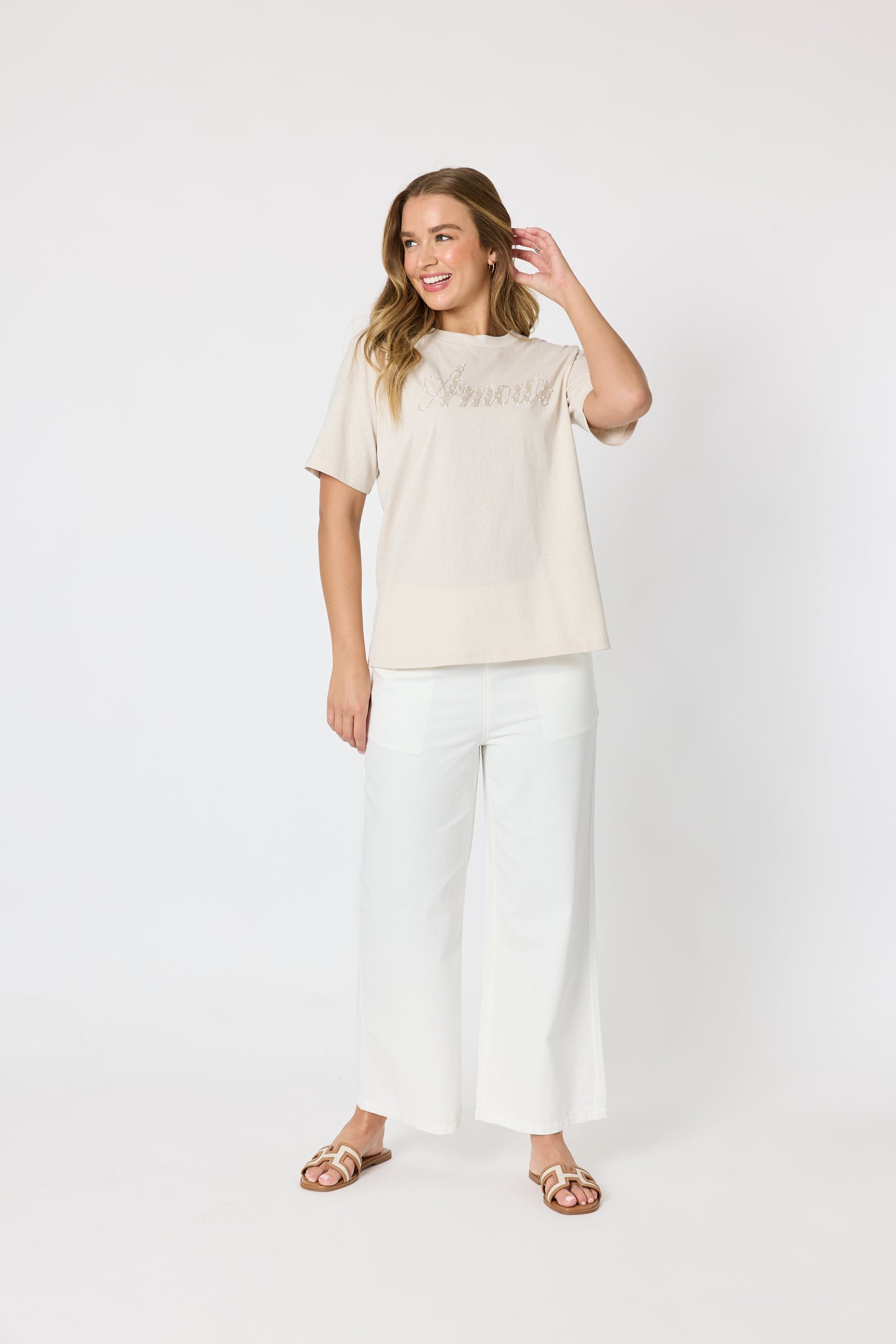 Coast Wide Leg Jean - Milk